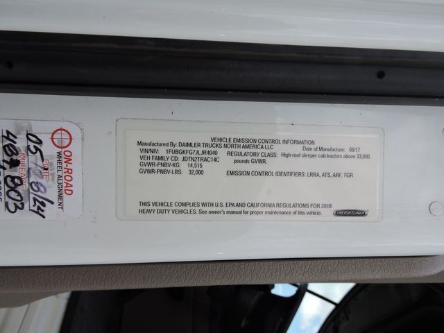 2018 Freightliner CA125 Sleeper