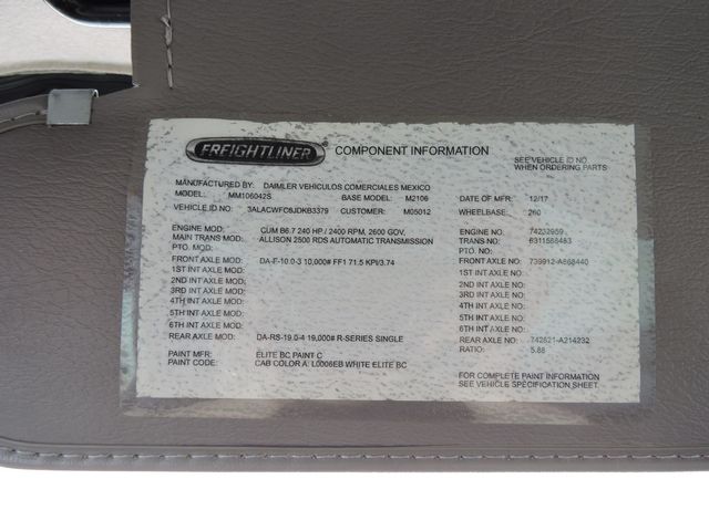 2018 Freightliner M2 Non-CDL Box Truck