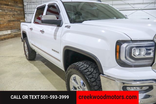 2018 GMC Sierra 1500 SLT 4x4 6.2L White Chrome 20s Financing LEVELED