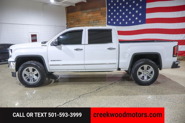 2018 GMC Sierra 1500 SLT 4x4 6.2L White Chrome 20s Financing LEVELED