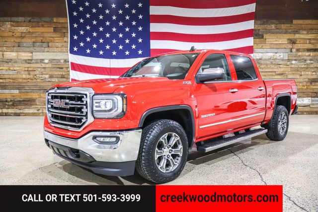2018 GMC Sierra 1500 SLT Z71 4x4 Crew Cab Red Nav Roof Financing Chrome