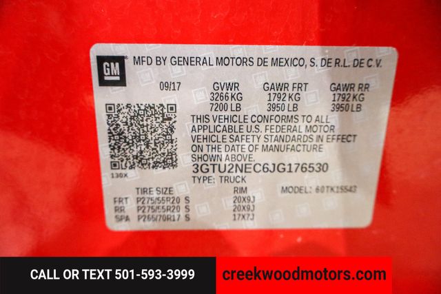 2018 GMC Sierra 1500 SLT Z71 4x4 Crew Cab Red Nav Roof Financing Chrome