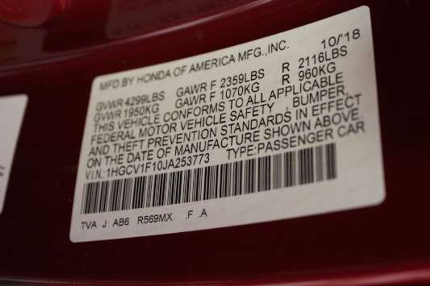 2018 Honda Accord LX [RX] Radiant Red Metallic at Ledet's Auto Sales