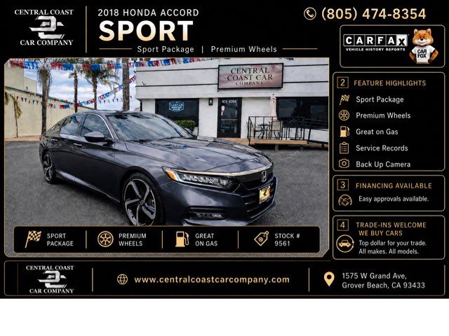 2018 Honda Accord Sport | Grover Beach, CA | Central Coast Car Company