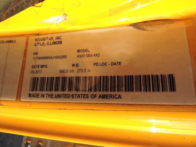 2018 International 4300 CDL Box Truck 