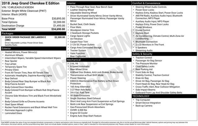 2018 Jeep Grand Cherokee Laredo E
