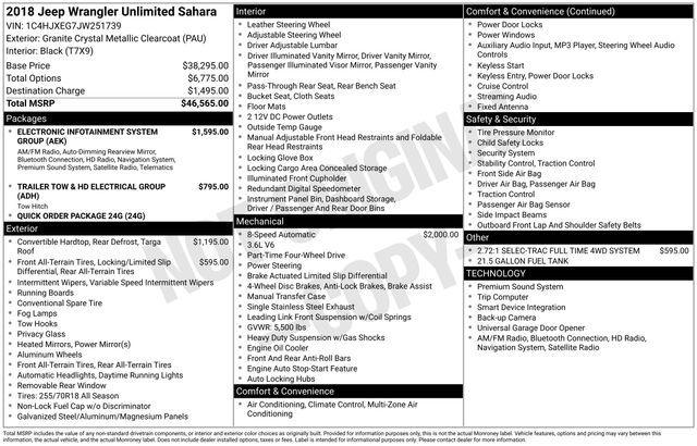 2018 Jeep Wrangler Unlimited Unlimited Sahara