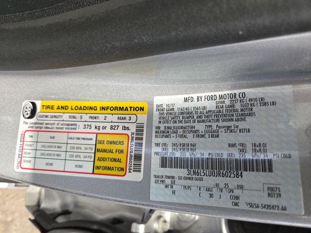 2018 Lincoln MKZ HYBRID SELECT 2018 Lincoln MKZ HYBRID SELECT