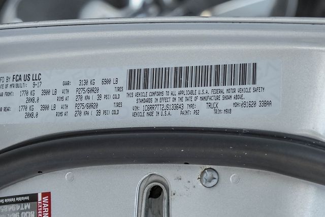 2018 Ram 1500 Big Horn Apple Car/Android Auto Power Driver Seat