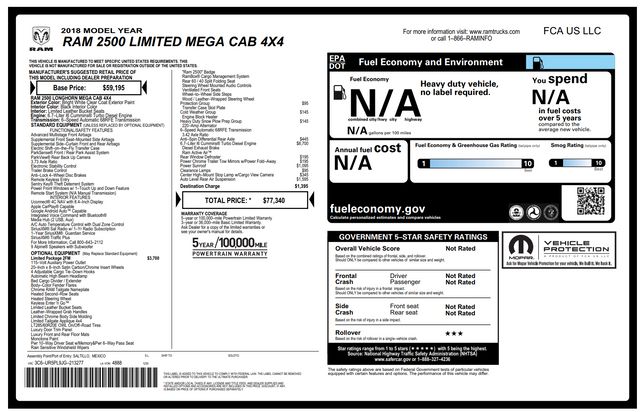2018 Ram 2500 Laramie Limited 4x4