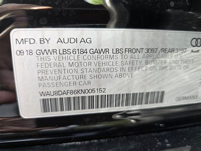 2019 Audi A8 L quattro 55 TFSI 2019 Audi A8 L quattro 55 TFSI