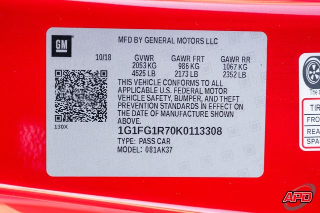 2019 Chevrolet Camaro SS 1LE