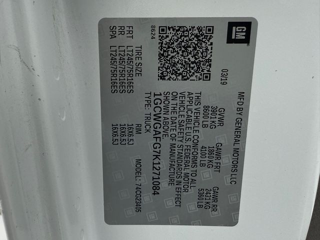 2019 Chevrolet EXPRESS G2500 Cargo Service Utility | Canton, Ohio | Ohio Auto Warehouse LLC