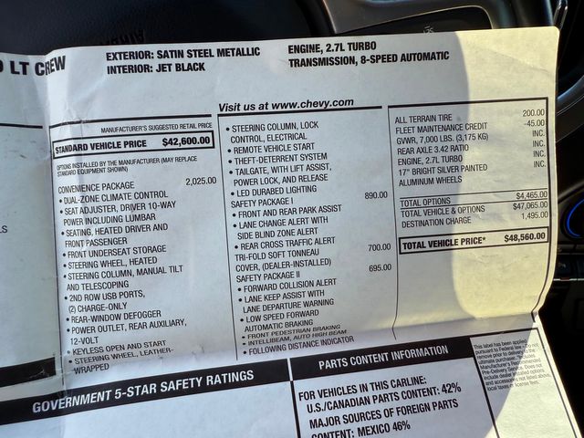 2019 Chevrolet Silverado 1500 SILVERADO LT 4X4 CREW CAB 1 OWNER CARFAX CERT | Plant City, FL | psv5 DEMO - Bayshore Automotive