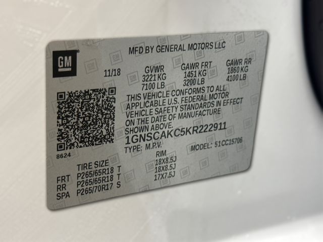 2019 Chevrolet TAHOE 1500 LS 2019 Chevrolet TAHOE 1500 LS