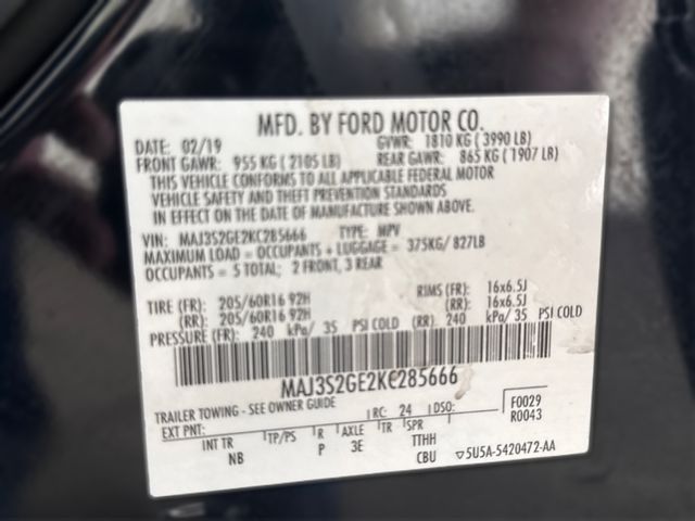 2019 Ford ECOSPORT SE 2019 Ford ECOSPORT SE