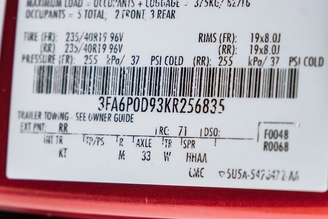 2019 Ford Fusion Titanium Moonroof Heated Wheel/Seats Nav FordPass