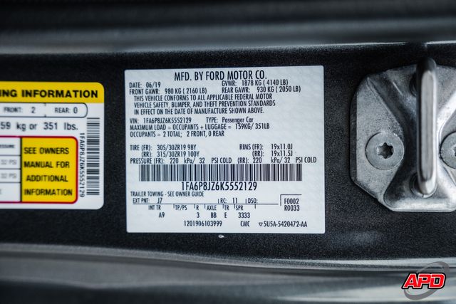 2019 Ford Mustang Shelby GT350R