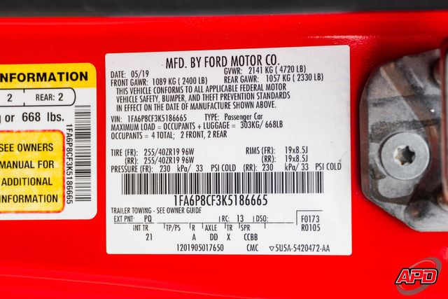 2019 Ford Mustang GT 2019 Ford Mustang GT