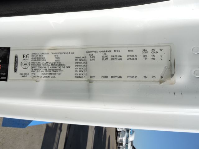 2019 Freightliner PT126064S T Cascadia Tri-Axel Dump Truck