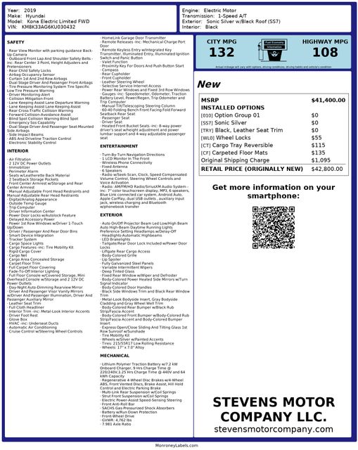 2019 Hyundai KONA Electric Limited 20ServiceRecords | Dallas, TX | Stevens Motor Company LLC 2019 Hyundai KONA Electric Limited 20ServiceRecords | Dallas, TX | Stevens Motor Company LLC