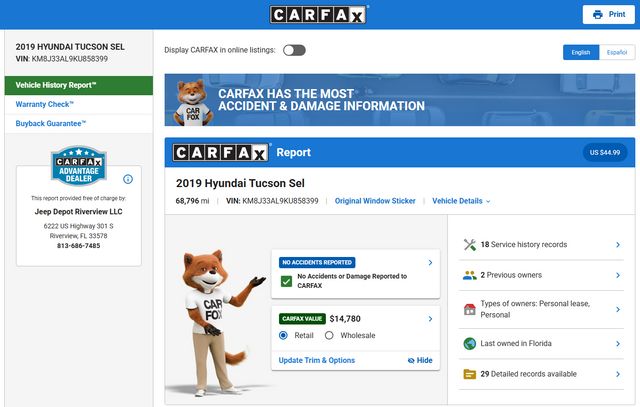 2019 Hyundai TUCSON SEL