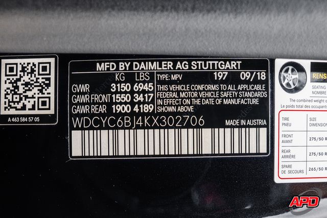 2019 Mercedes-Benz G-Class G 550 2019 Mercedes-Benz G-Class G 550