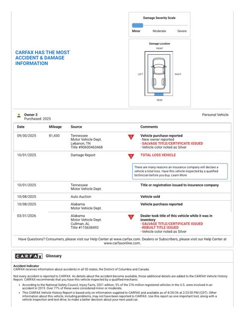 2019 Nissan Frontier SL Crew Cab SWB 4X2 Automatic V6 | Cullman, AL | Cullman Auto Rebuilders
