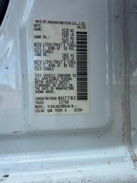 2019 Nissan NV 2500 HD S