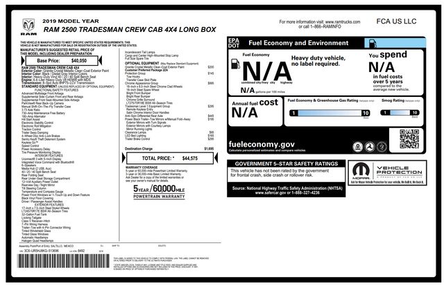 2019 Ram 2500 Tradesman