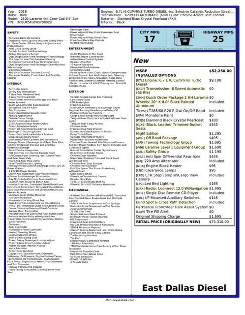 2019 Ram 2500 Laramie Crew Cab 4x4 6'4" Box | Dallas, TX | East Dallas Diesel