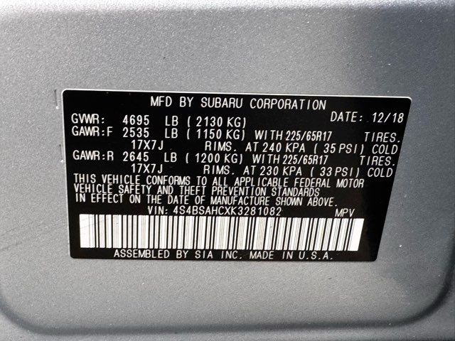 2019 Subaru Outback 2.5i Premium