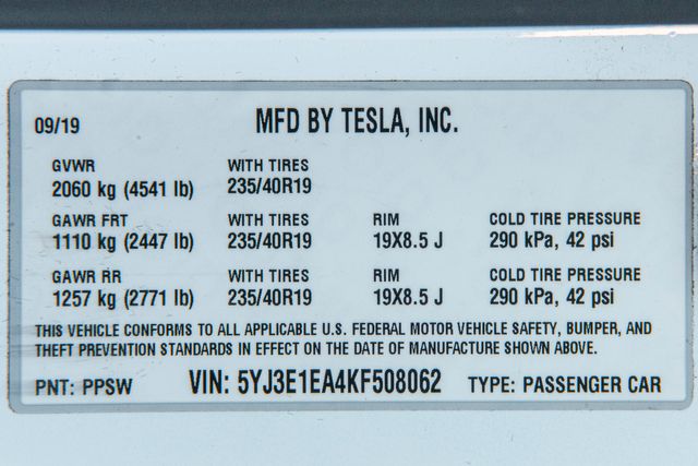 2019 Tesla Model 3 Standard Range Plus | Van Nuys, CA | Stellar Auto INC.