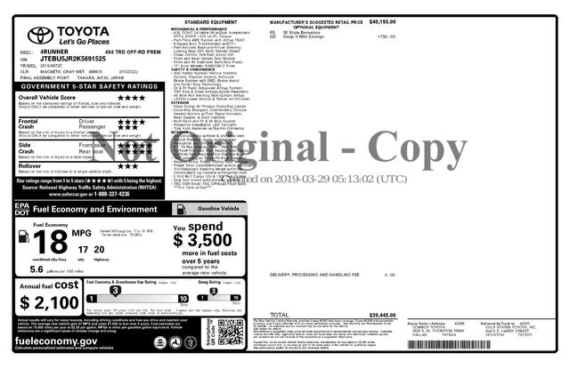 2019 Toyota 4Runner TRD Off-Road Premium ICON LIFT King Shocks 33" AT | Dallas, TX | East Dallas Diesel 2019 Toyota 4Runner TRD Off-Road Premium ICON LIFT King Shocks 33" AT | Dallas, TX | East Dallas Diesel