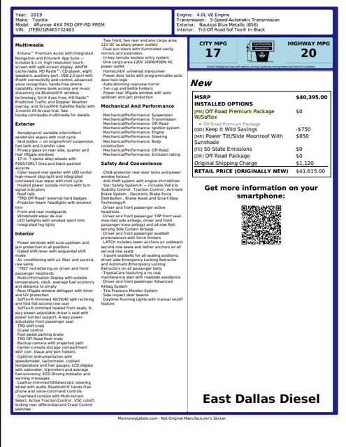 2019 Toyota 4Runner TRD Off-Road Premium | Dallas, TX | East Dallas Diesel