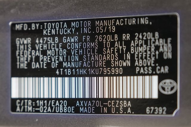 2019 Toyota Camry SE Partial Leather Sport Seats Apple Car Play BT 2019 Toyota Camry SE Partial Leather Sport Seats Apple Car Play BT