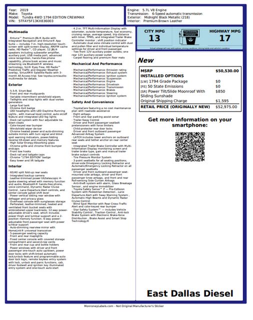 2019 Toyota Tundra 1794 Edition | Dallas, TX | East Dallas Diesel