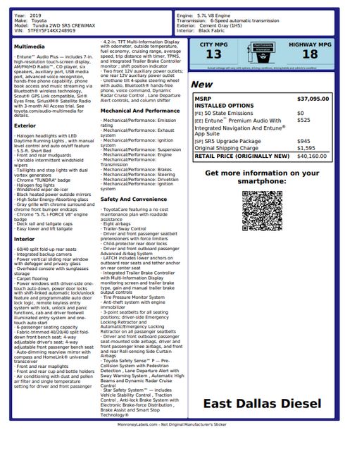 2019 Toyota Tundra SR5 | Dallas, TX | East Dallas Diesel 2019 Toyota Tundra SR5 | Dallas, TX | East Dallas Diesel