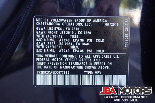 2019 Volkswagen Atlas V6 SE SUV ~ Clean CarFax California Car | MESA, AZ | JBA MOTORS 2019 Volkswagen Atlas V6 SE SUV ~ Clean CarFax California Car | MESA, AZ | JBA MOTORS