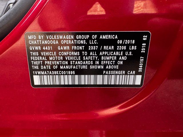 2019 Volkswagen Passat SE R-Line