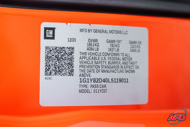 2020 Chevrolet Corvette Stingray 3LT Z51 2020 Chevrolet Corvette Stingray 3LT Z51