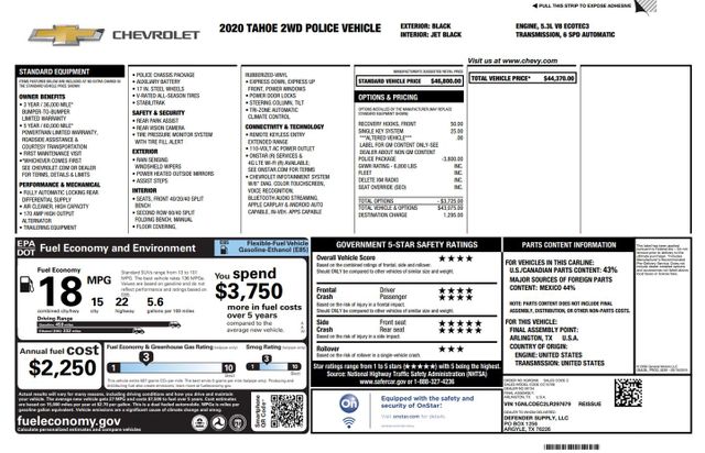 2020 Chevrolet Tahoe Police | Addison, TX | Mr Car Guys 2020 Chevrolet Tahoe Police | Addison, TX | Mr Car Guys