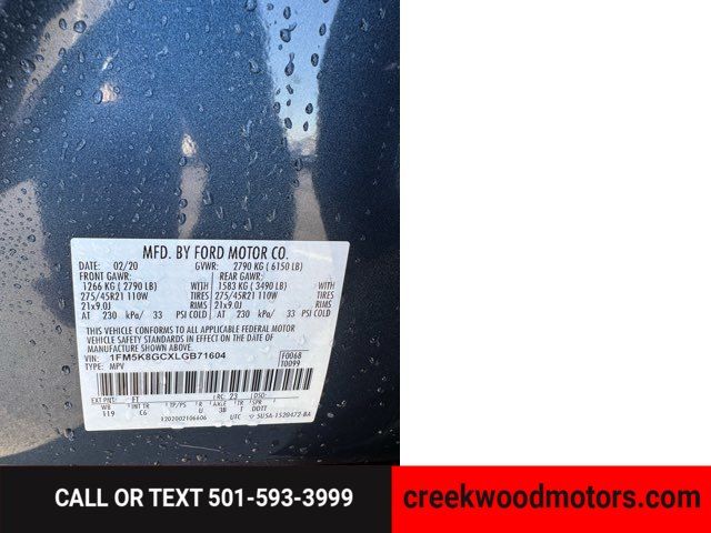 2020 Ford Explorer ST AWD EcoBoost 4x4 1Owner Blue Roof Financing 21s