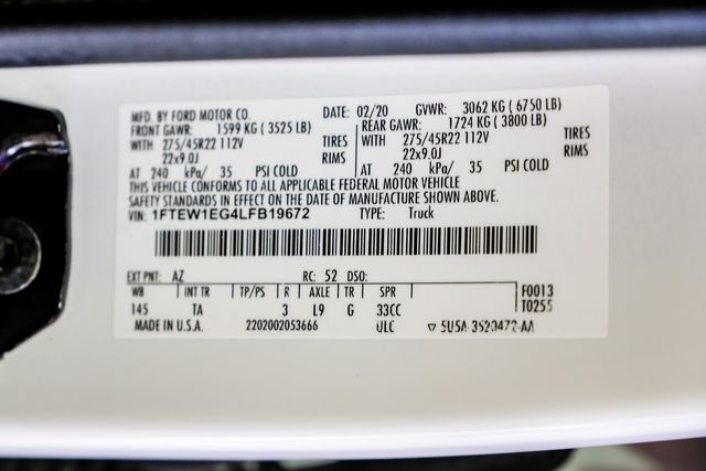 2020 Ford F-150 Limited 2020 Ford F-150 Limited