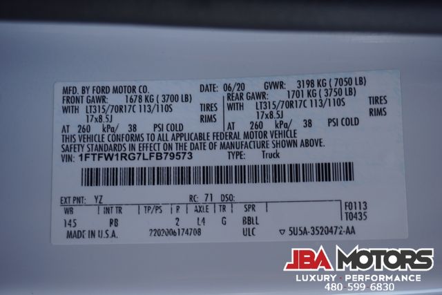 2020 Ford F-150 Raptor SVT F150 4x4 4WD SuperCrew | MESA, AZ | JBA MOTORS 2020 Ford F-150 Raptor SVT F150 4x4 4WD SuperCrew | MESA, AZ | JBA MOTORS