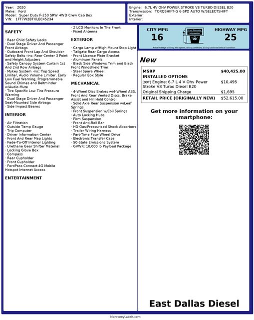 2020 Ford F-250 Super Duty Lariat CARLI BACKCOUNTRY LIFT 37" Toyo M/T | Dallas, TX | East Dallas Diesel 2020 Ford F-250 Super Duty Lariat CARLI BACKCOUNTRY LIFT 37" Toyo M/T | Dallas, TX | East Dallas Diesel