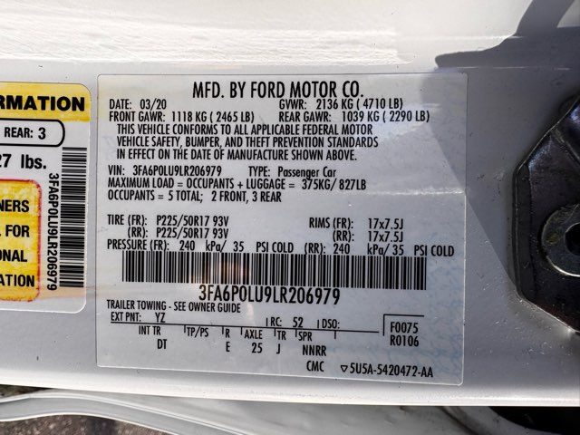 2020 Ford Fusion Hybrid SE