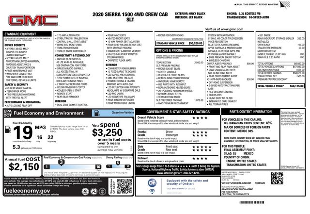 2020 GMC Sierra 1500 SLT Texas Edition X31 OFF-ROAD 20" Wheels BOSE | Dallas, TX | East Dallas Diesel 2020 GMC Sierra 1500 SLT Texas Edition X31 OFF-ROAD 20" Wheels BOSE | Dallas, TX | East Dallas Diesel