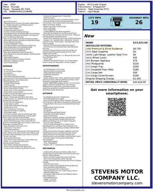 2020 Hyundai PALISADE SEL Premium & Drive Guidance Pkg OneOwner | Dallas, TX | Stevens Motor Company LLC 2020 Hyundai PALISADE SEL Premium & Drive Guidance Pkg OneOwner | Dallas, TX | Stevens Motor Company LLC