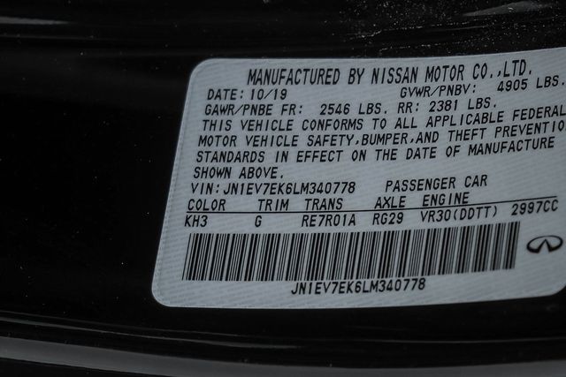 2020 Infiniti Q60 3.0T Luxe